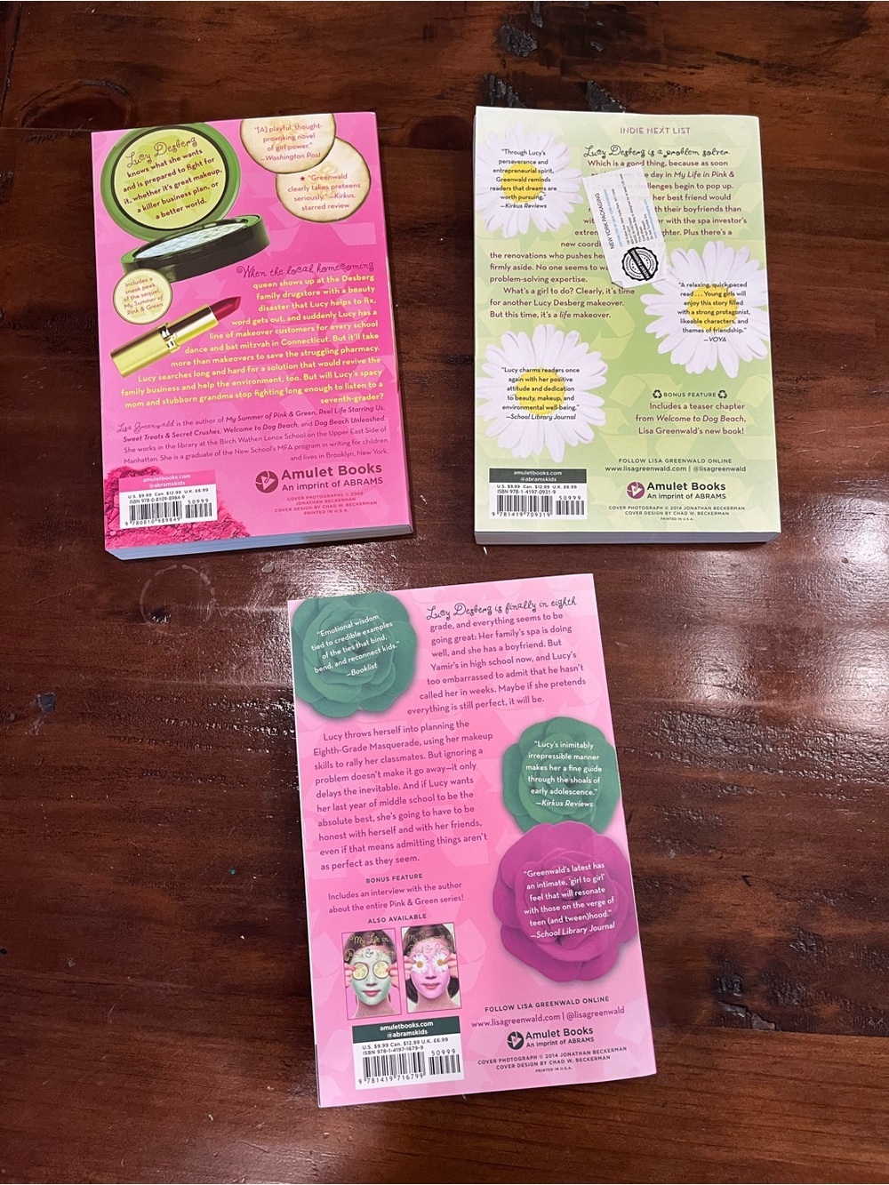 My Life in Pink and Green series by Lisa Greenwald, paperback - Picture 2 of 2
